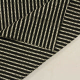 Black Vertical-Stripe Rib Knit, Poly-Viscose — photo 2