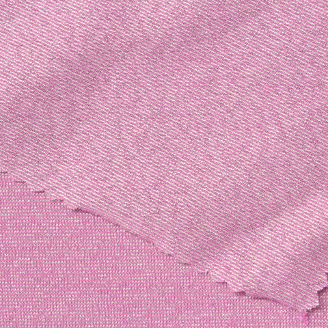 Pink Marl Jersey Knit, Poly-Metallic