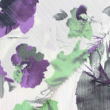 Purple Floral Satin, Polyester — photo 2
