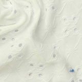 Off-White Eyelet Knit, Polyester — photo 2