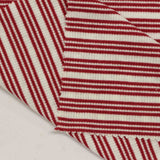 Red Horizontal-Stripe Rib Knit, Poly-Cotton — photo 2