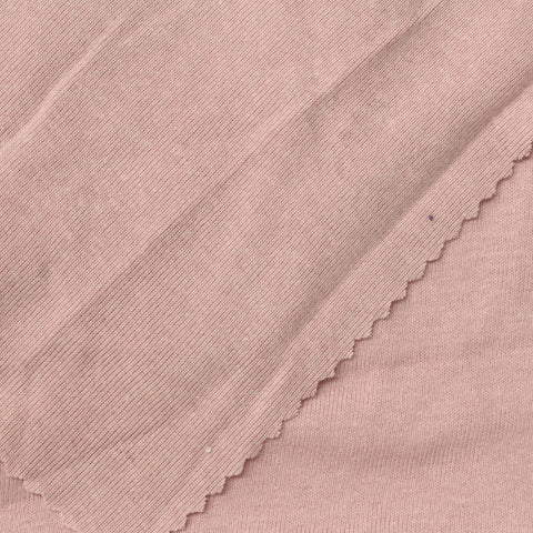 100% Cotton Rib Knit Fabric, 190 gsm, 165 cm — Pink