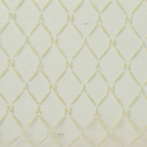 Cream Tone-on-Tone Diamond Jacquard, Polyester, 23 gsm