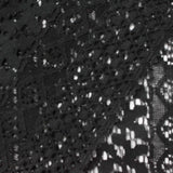 Black Geometric Lace, Cotton-Nylon — photo 2