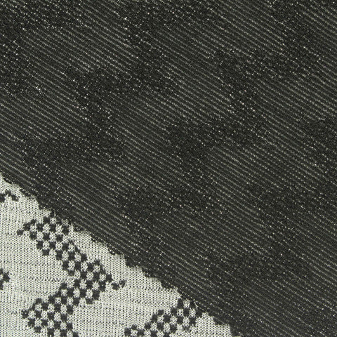 Black Zigzag Jacquard, Polyester, 190 gsm
