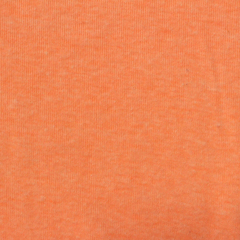 Orange Marl Rib Knit, Cotton-Poly