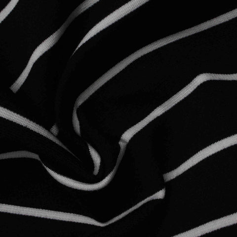 Black Stripe Knit, 335 gsm
