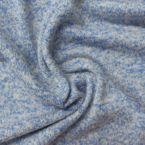 Blue Marl Chunky Knit, Viscose-Poly, 224 gsm