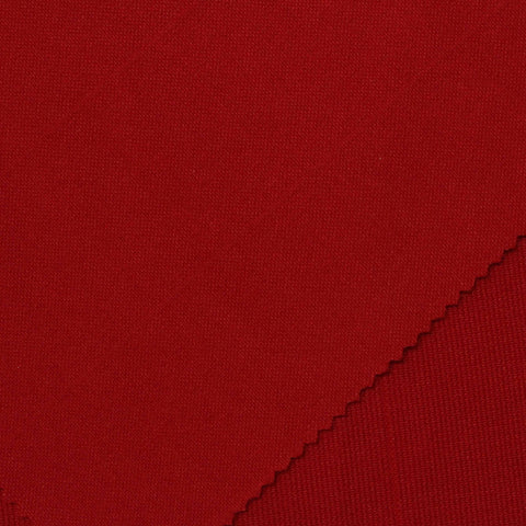 Polyester Stretch Rib Knit Fabric, 375 gsm, 155 cm — Red
