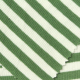 Green Horizontal-Stripe Rib Knit, Cotton — photo 2