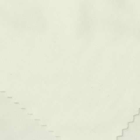 100% Cotton Interlock Knit Fabric, 240 gsm, 183 cm — White