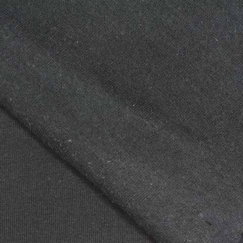Brushed Cotton Stretch Rib Knit Fabric, 406 gsm, 170 cm — Grey