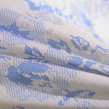 Light Blue Floral Interlock Knit, Polyester — photo 2