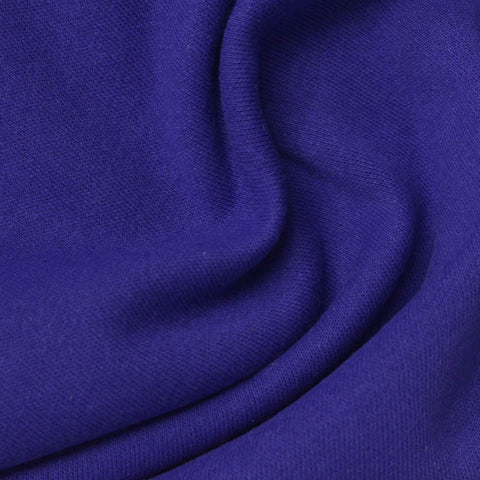 Brushed Cotton Polyester French Terry Fabric, 230 gsm, 188 cm — Purple