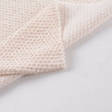 Striped Cotton Polyester Chunky Knit Fabric, 390 gsm, 160 cm — White — photo 2