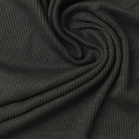 Viscose Stretch Rib Knit Fabric, 260 gsm, 120 cm — Grey