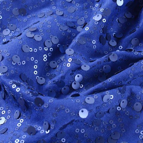 Blue Sequins Knit, Polyester