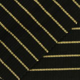 Black Horizontal-Stripe Rib Knit, Poly-Viscose — photo 2