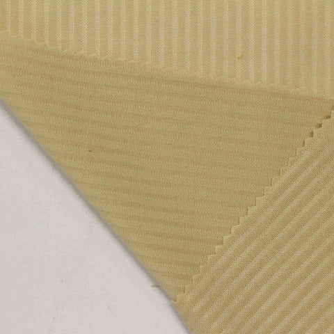 Khaki Vertical-Stripe Rib Knit, Polyester, 130 gsm