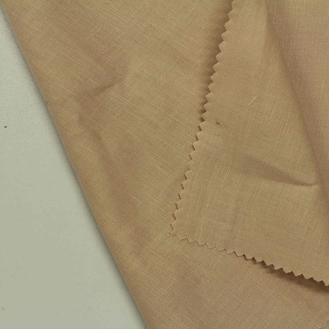 Slub Linen Cotton Woven Fabric, 139 gsm, 128 cm — Brown