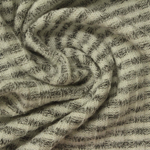 Grey Marl Rib Knit, Viscose-Poly, 240 gsm
