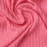 Jacquard Cotton Polyester Rib Knit Fabric, 160 gsm, 156 cm — Pink — photo 2
