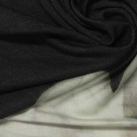 White Abstract Knit, Viscose, 220 gsm