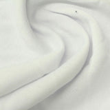 Brushed Polyester Cotton French Terry Fabric, 233 gsm, 186 cm — White — photo 2