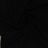 Polyester Stretch Linen-Look Fabric, 200 gsm, 160 cm — Black — photo 2