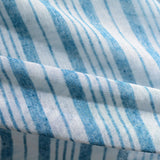 Blue Vertical-Stripe Chunky Knit, Viscose — photo 2