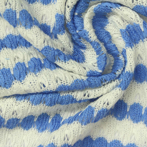 Blue Bands Chunky Knit, Cotton-Viscose