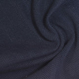 Dark Navy Chevron Interlock Knit, Cotton-Nylon — photo 2