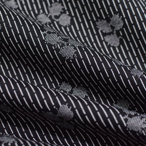 Black Lines Jacquard, Poly-Viscose