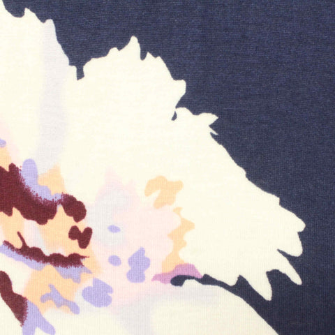 White Abstract Knit, Viscose, 129 gsm