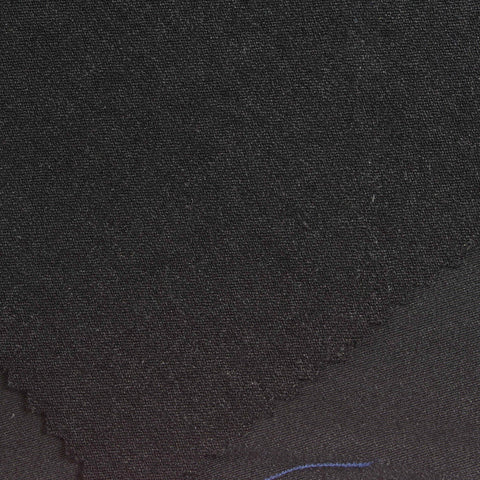 Viscose Nylon Stretch Sateen Fabric, 285 gsm, 135 cm — Black