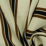 Cream Vertical-Stripe Jacquard, Polyester — photo 2