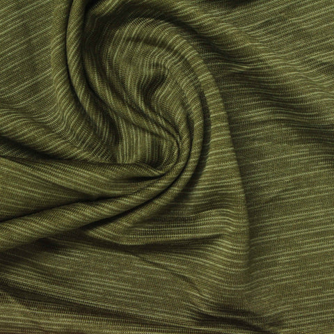 Heathered Green Marl Jersey Knit, Polyester, 156 gsm