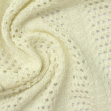 Cream Openwork-Eyelet Jersey Knit, Cotton-Poly — photo 2