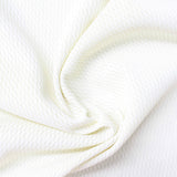 100% Polyester Birdseye Knit Fabric, 120 gsm — White — photo 2