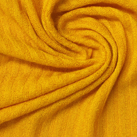 Viscose Polyester Rib Knit Fabric, 180 gsm — Yellow