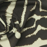Dark Brown Zebra Jersey Knit, Viscose — photo 2