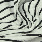 Black Horizontal-Stripe Knit, Polyester, 220 gsm — photo 2