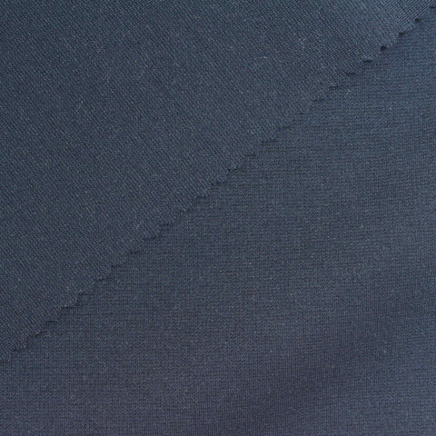 Viscose Nylon Stretch Ponte Knit Fabric, 300 gsm, 160 cm — Navy, ref EF-267451