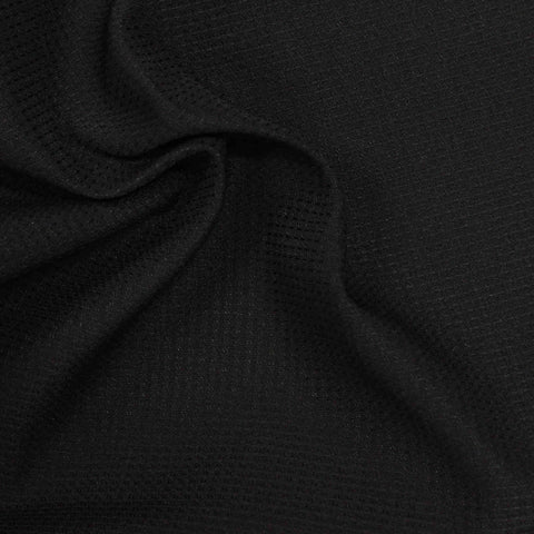 Jacquard 100% Polyester Woven Fabric, 174 gsm — Black
