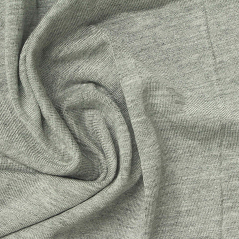 Light Grey Marl Jersey Knit, Viscose, 297 gsm