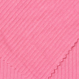 Viscose Stretch Rib Knit Fabric, 200 gsm — Pink — photo 2