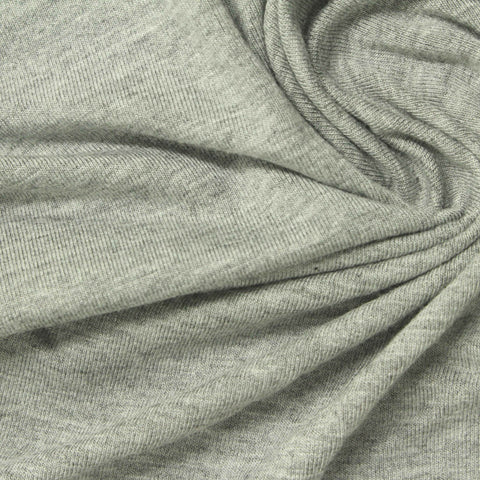 Light Grey Marl Jersey Knit, Viscose, 280 gsm