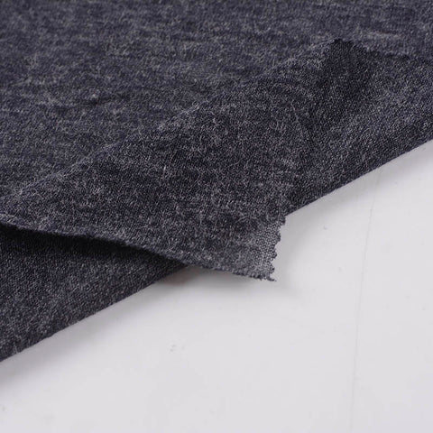 Dark Blue Marl Jersey Knit, Poly-Viscose, 566 gsm