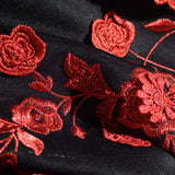 Red Floral Knit, Polyester — photo 2