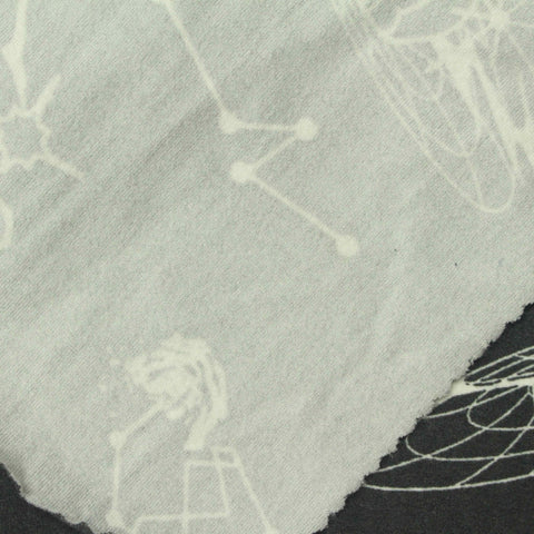 White Stars Milk Silk Knit, Polyester, 210 gsm